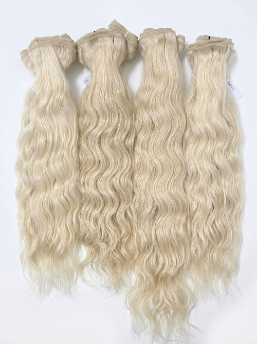 Platinum Blonde Indian Wavy Bundles